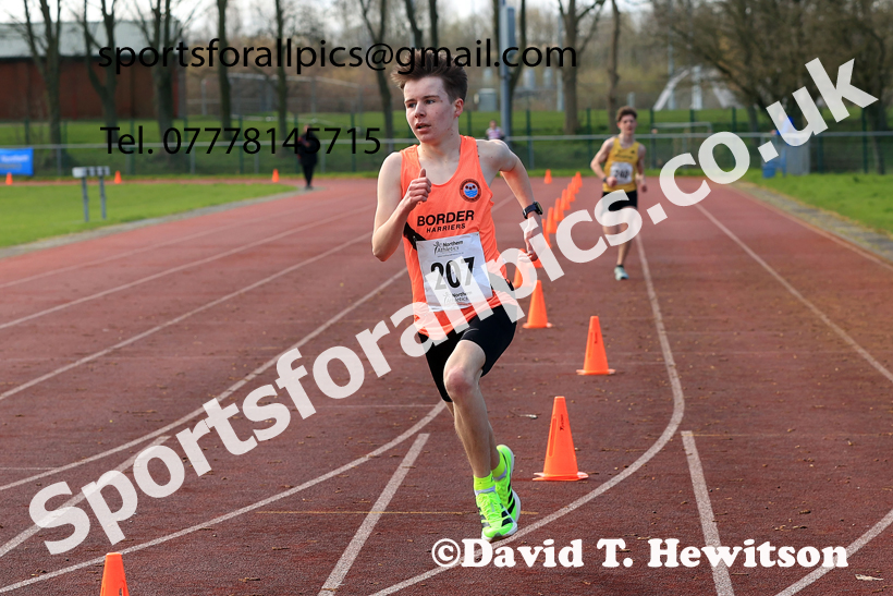 Boys Under-15s Young Athletes 5k, 2026 Northern Mens 12 and Womens 6 Stage Road Relays and Young Athletes 5k, Sheepmount Stadium, Carlisle. Photo: David T. Hewitson/Sports for All Pics